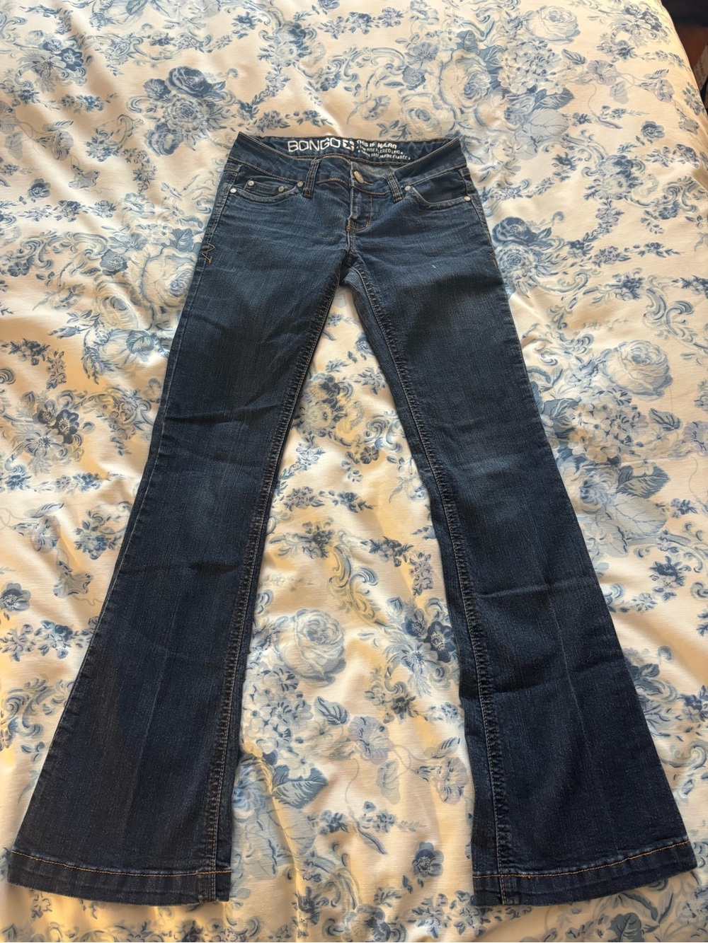 BONGO Women's Dark Blue Flare Jeans